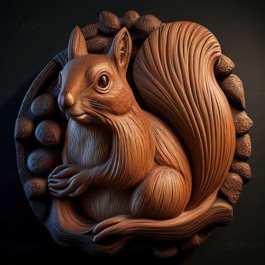 3D model squirrel (STL)